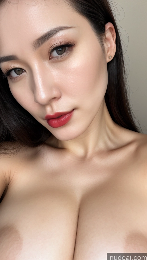 related ai porn images free for One Huge Boobs Lipstick Fairer Skin Black Hair Close-up View Simple Detailed Korean Slicked Beautiful Woman 30s