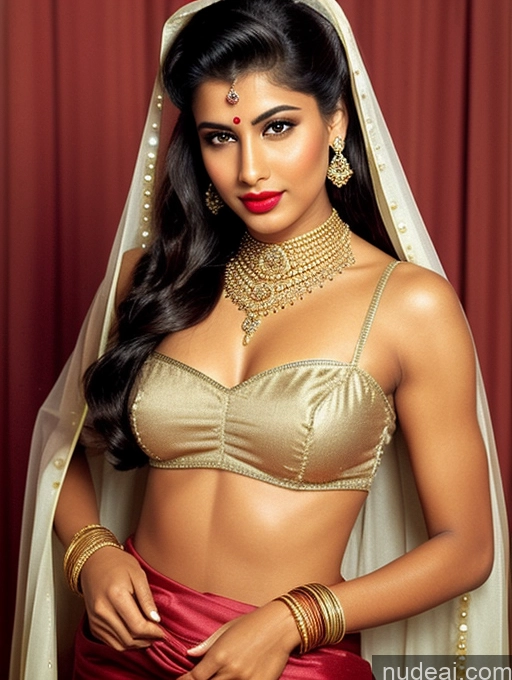 ai nude image of araffe woman in a gold and red outfit posing for a picture pics of Beautiful Lipstick Muscular Oiled Body 18 Pouting Lips Ponytail Indian Vintage 60s 70s 80s 90s Angel Sari Traditional Wedding Cleavage Diamond Jewelry Gold Jewelry Jewelry Pearl Jewelry Sexy Face Perfect Boobs Orgasm