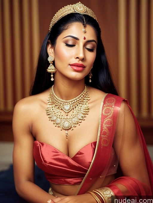 ai nude image of a close up of a woman wearing a red dress and a gold necklace pics of Beautiful Lipstick Muscular Oiled Body 18 Pouting Lips Ponytail Indian Vintage 60s 70s 80s 90s Angel Sari Traditional Wedding Cleavage Diamond Jewelry Gold Jewelry Jewelry Pearl Jewelry Sexy Face Perfect Boobs Orgasm