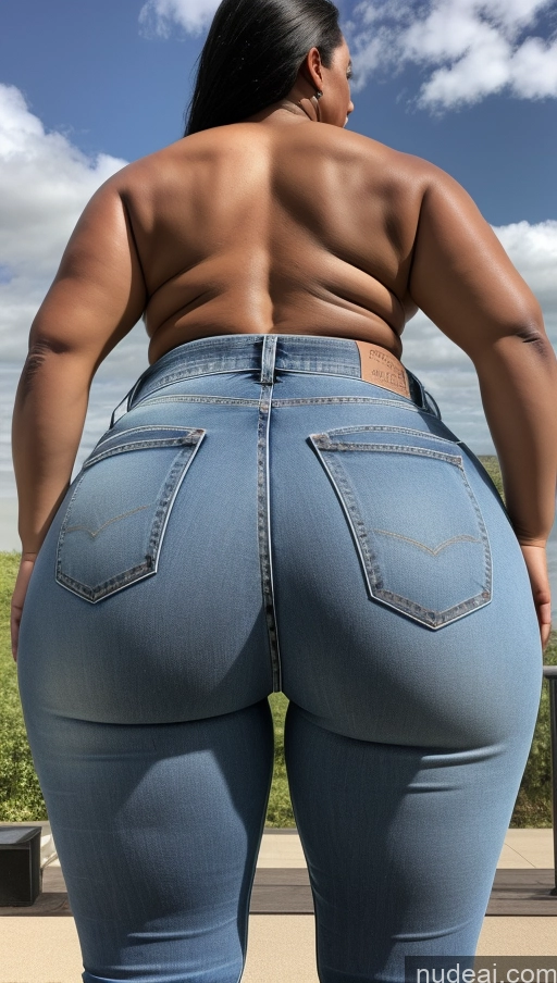 ai nude image of araffe butt - bari woman in jeans showing off her butt pics of Athlete Big Ass Big Hips Jeans