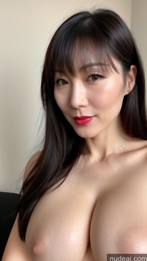 related ai porn images free for Woman One Beautiful Lipstick Fairer Skin Black Hair Simple Detailed Huge Boobs Bangs Close-up View 40s Chinese