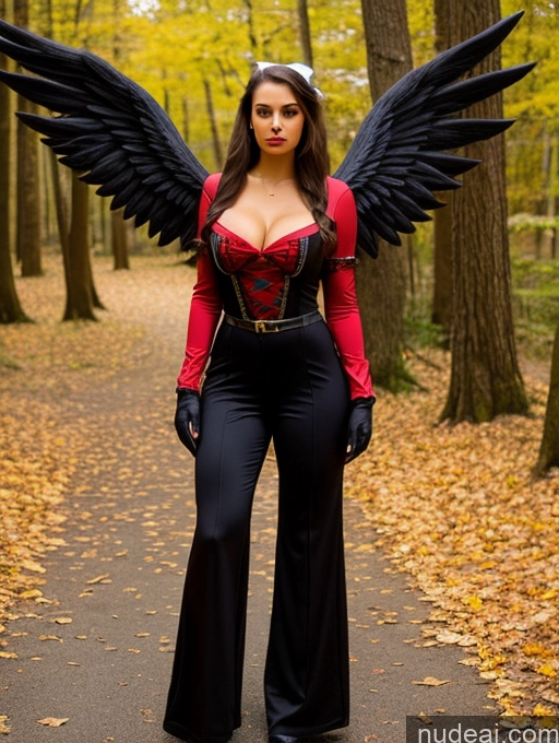 ai nude image of araffe dressed in a corset and wings poses for a picture pics of Woman One Perfect Boobs Big Ass Skinny Long Hair 18 Seductive Brunette Straight Latina Angel Bows Devil Gloves Jumpsuit Medieval