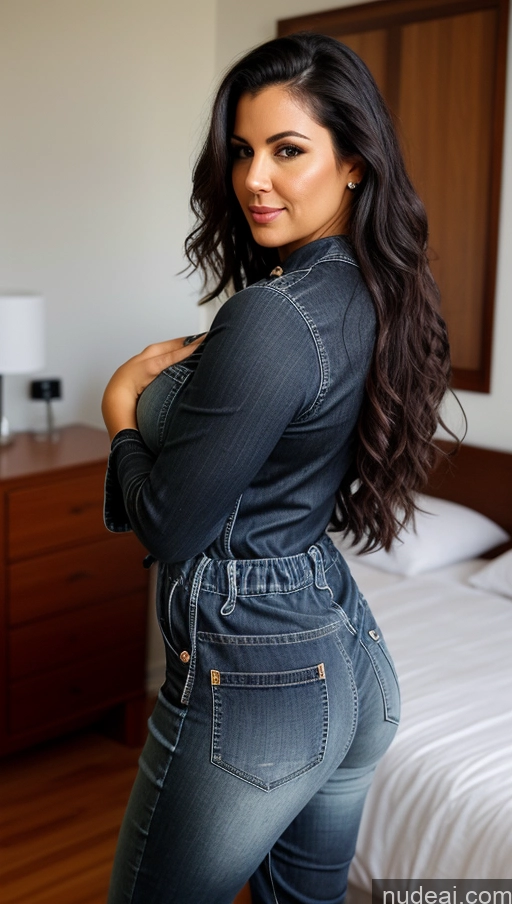 related ai porn images free for Busty Perfect Boobs Big Ass Thick Sexy Face Seductive Messy Portuguese Bedroom Black Hair Jeans Side View 40s Jumpsuit