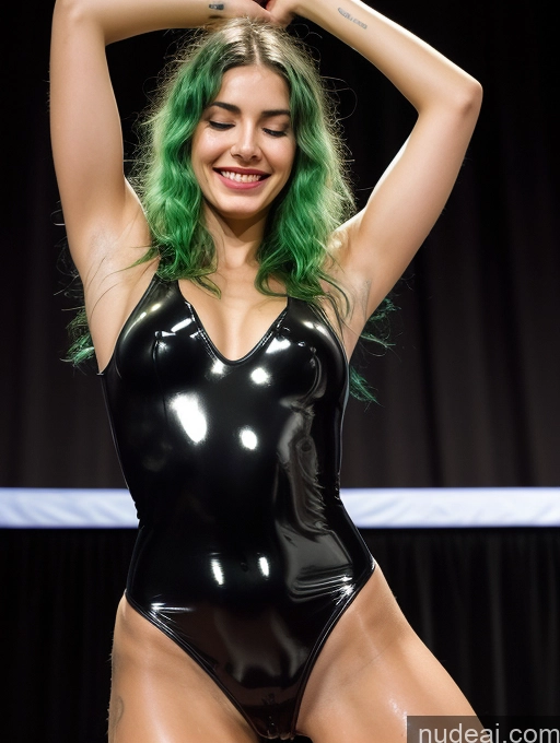 ai nude image of araffed woman in a black wetsuit posing for a picture pics of Woman Perfect Boobs Beautiful Lipstick Big Ass Skinny Abs Perfect Body 18 Happy Orgasm Green Hair Messy French Skin Detail (beta) Front View Spreading Legs Latex Transparent Detailed Stage