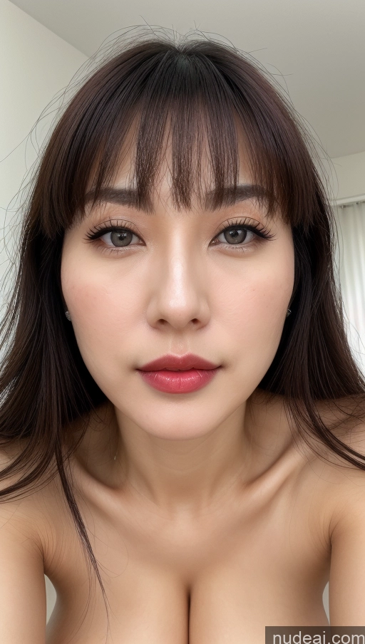 related ai porn images free for Woman One Huge Boobs Beautiful Lipstick Fairer Skin 30s Black Hair Close-up View Simple Detailed Korean Bangs