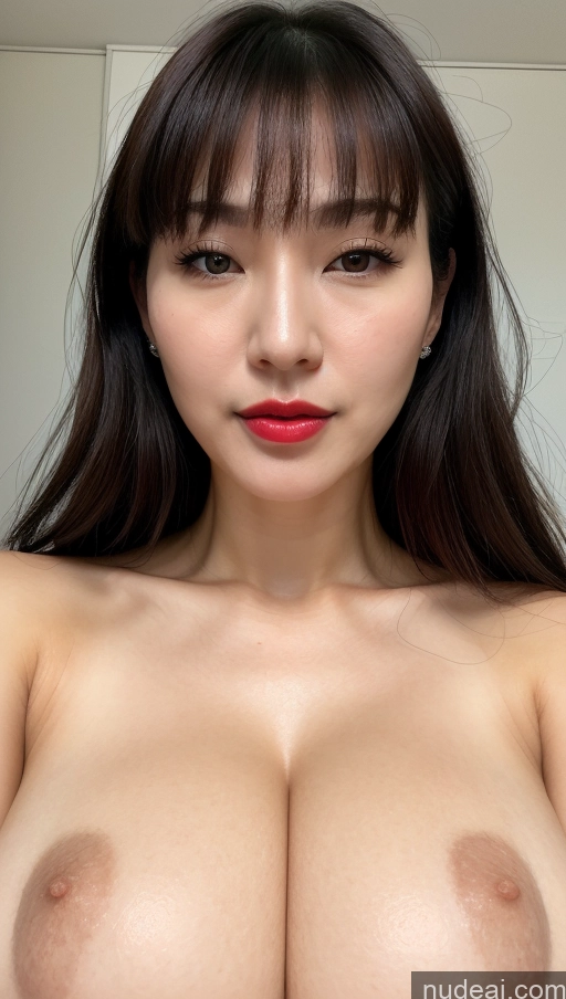 related ai porn images free for Woman One Huge Boobs Beautiful Lipstick Fairer Skin 30s Black Hair Close-up View Simple Detailed Korean Bangs