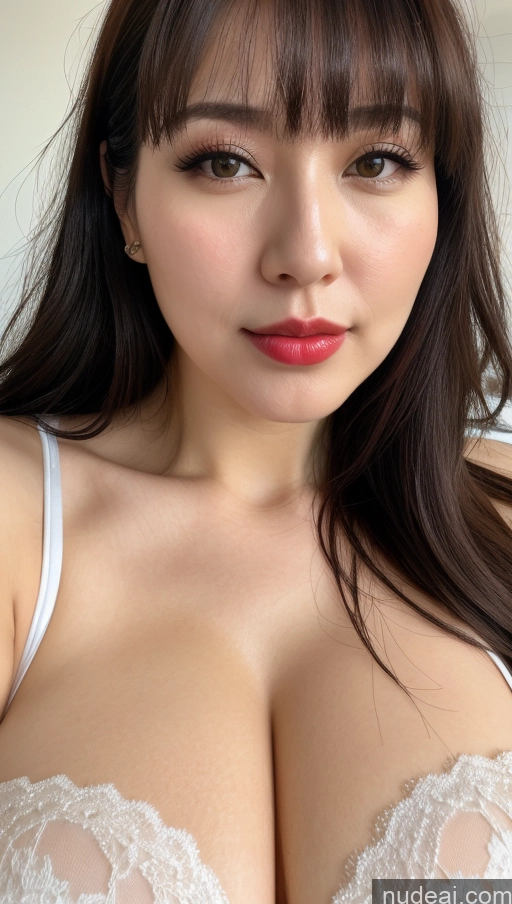 related ai porn images free for Woman One Huge Boobs Beautiful Lipstick Fairer Skin 30s Black Hair Close-up View Simple Detailed Korean Bangs Chemise