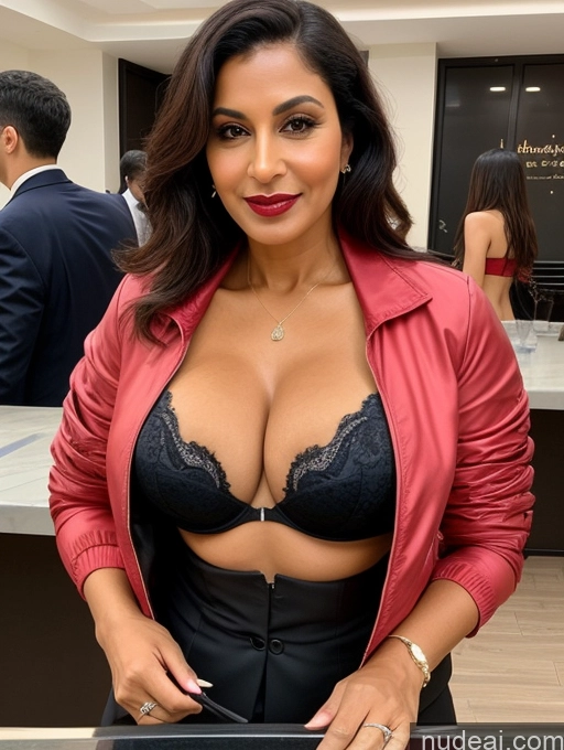 related ai porn images free for Milf Perfect Boobs Beautiful Lipstick Perfect Body Bra Jacket Professor Secretary Stylish Suit Detailed Sexy Face Party Dark Skin Cleavage Persian 50s