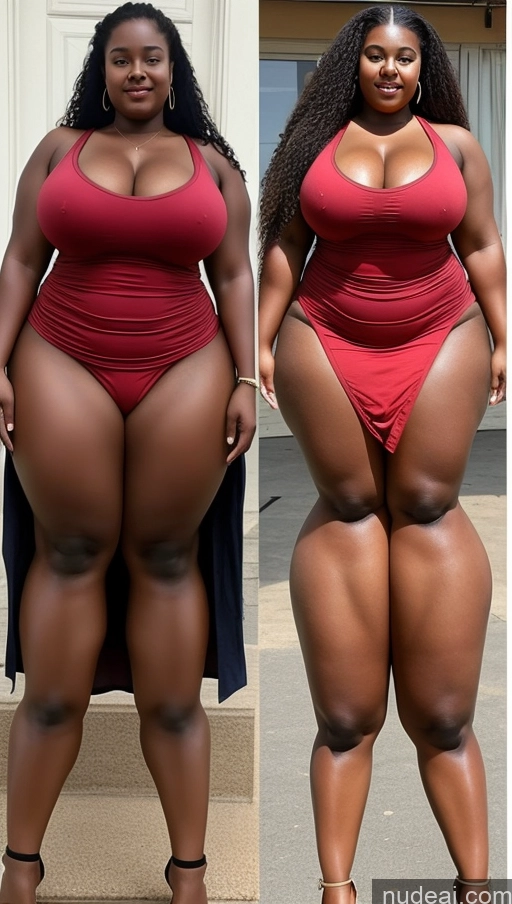 ai nude image of two pictures of a woman in a red swimsuit and a woman in a black dress pics of Huge Boobs Muscular Big Ass Abs Chubby 18 Long Hair Dress Ethiopian