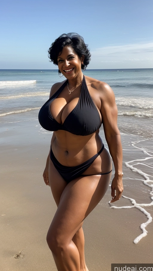 related ai porn images free for Milf Busty Huge Boobs Beautiful Tattoos Big Ass 50s Pixie Indian Beach Front View T-pose Bikini Sexy Face Long Skirt Muscular Abs Thick Big Hips Dark Skin Tall Black Hair Dark Lighting Laughing