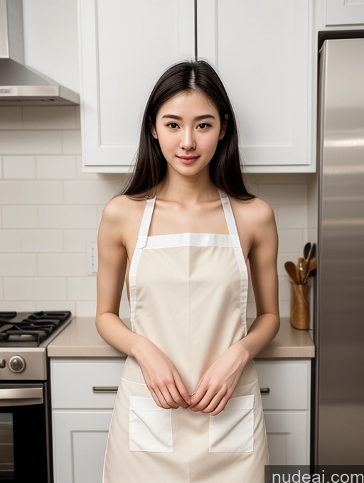 related ai porn images free for Small Tits Beautiful Skinny Fairer Skin 18 Black Hair Long Hair Korean Front View Apron Nude