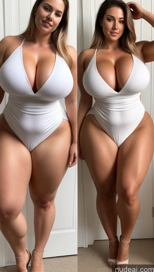 ai nude image of arafed woman in a white swimsuit before and after weight loss pics of Huge Boobs Muscular Big Ass Abs Chubby Fairer Skin 18 Long Hair Dress Polynesian