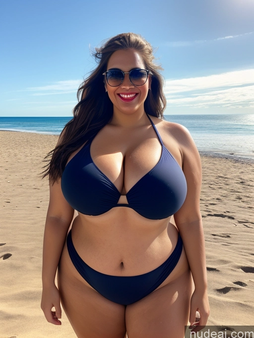 related ai porn images free for Woman One Busty Huge Boobs Sunglasses Lipstick Big Ass Chubby Fat Big Hips 20s Happy Brunette Ponytail White Beach T-pose Bikini