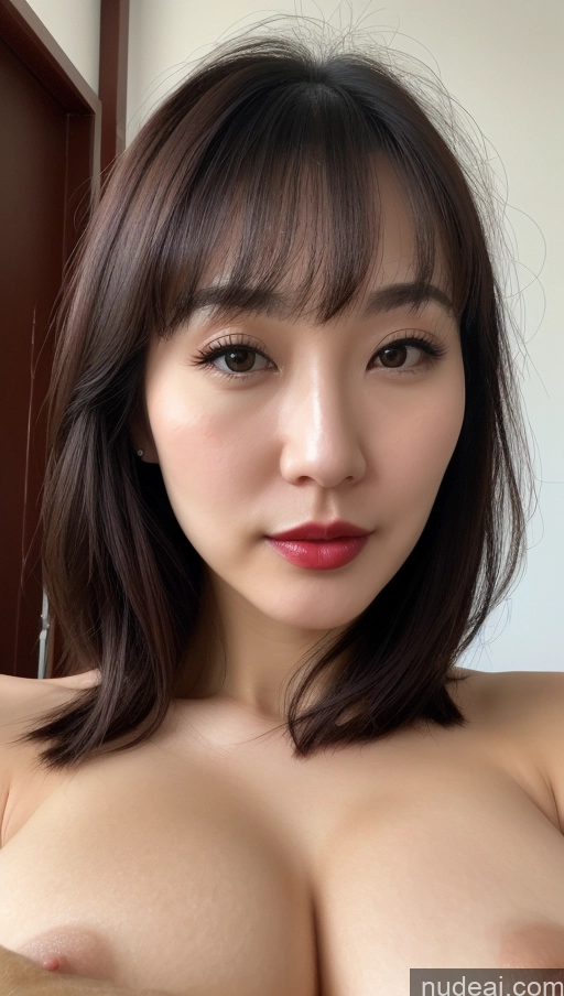 related ai porn images free for Woman One Huge Boobs Beautiful Lipstick Fairer Skin 30s Black Hair Bangs Korean Close-up View Simple Detailed