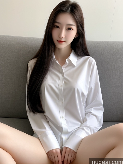 related ai porn images free for Beautiful Skinny Fairer Skin 18 Black Hair Long Hair Korean Spreading Legs Shirt