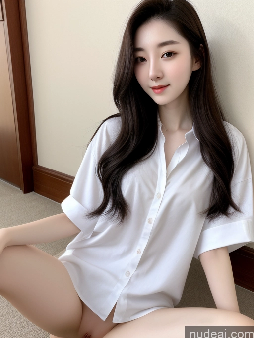 related ai porn images free for Beautiful Skinny Fairer Skin 18 Black Hair Long Hair Korean Spreading Legs Shirt