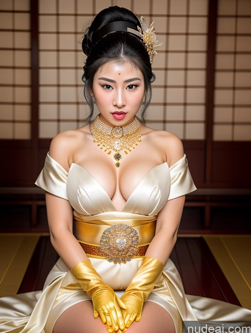 ai nude image of there is a woman in a dress and gold gloves sitting on a floor pics of Perfect Boobs Big Hips Oiled Body Perfect Body Ahegao Ponytail Japanese Onsen Dress Gloves Cleavage Diamond Jewelry Gold Jewelry Jewelry Pearl Jewelry Black Hair 18 Pubic Hair Geisha