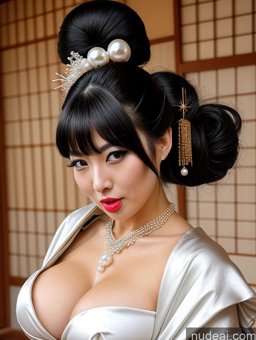 ai nude image of araffe asian woman with a pearl necklace and pearl earrings pics of Perfect Boobs Big Hips Oiled Body Perfect Body Ahegao Ponytail Japanese Onsen Dress Gloves Cleavage Jewelry Pearl Jewelry Black Hair Pubic Hair Geisha Fairer Skin Fantasy Armor 20s