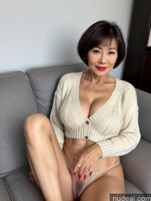 related ai porn images free for Milf Perfect Boobs Beautiful Lipstick Perfect Body Pubic Hair Short Hair 60s Chinese Spreading Legs Sweater Partially Nude Detailed