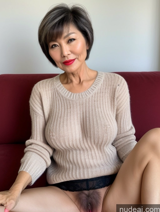 related ai porn images free for Milf Perfect Boobs Beautiful Lipstick Perfect Body Pubic Hair Short Hair 60s Chinese Spreading Legs Sweater Partially Nude Detailed