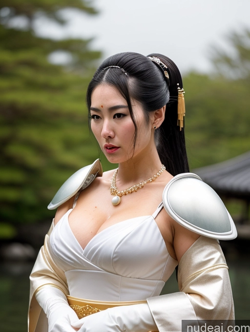 ai nude image of there is a woman in a white dress and a gold necklace pics of Perfect Boobs Big Hips Oiled Body Perfect Body Black Hair Ponytail Pubic Hair Japanese Onsen Dress Geisha Gloves Sci-fi Armor Cleavage Jewelry Pearl Jewelry Angry Fairer Skin 18