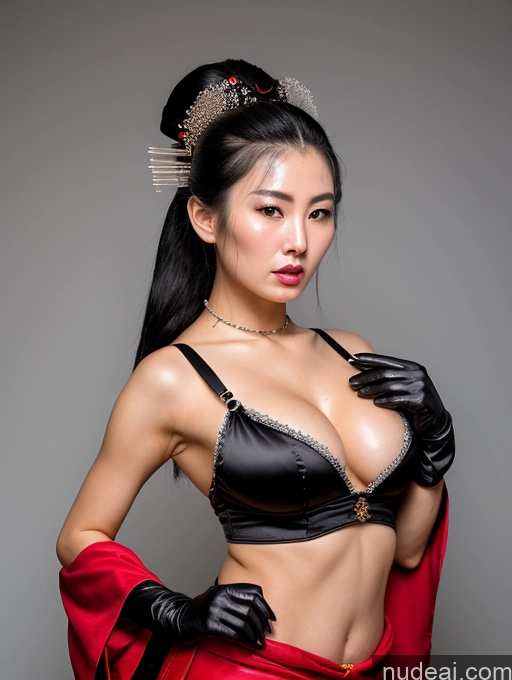 ai nude image of arafed asian woman in a black bra top and red skirt pics of Perfect Boobs Big Hips Oiled Body Perfect Body Black Hair Ponytail Pubic Hair Japanese Onsen Geisha Gloves Cleavage Jewelry Pearl Jewelry Angry Fairer Skin 18 Fantasy Armor