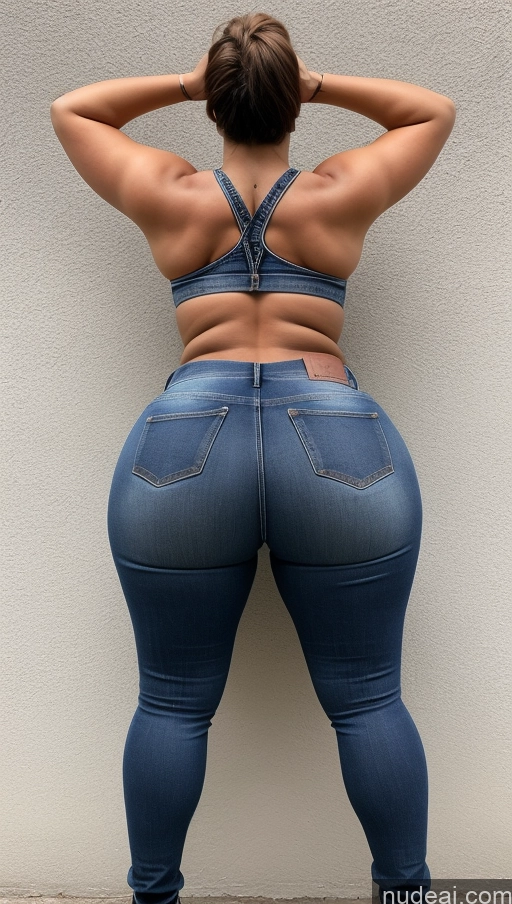 ai nude image of araffe butt lifter in jeans showing off her butt pics of Athlete Big Ass Big Hips Jeans Perfect Boobs