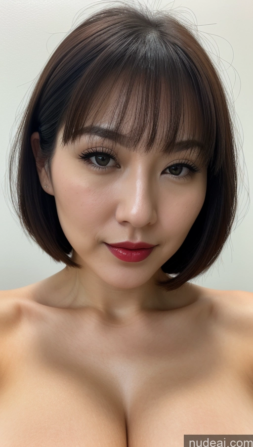 related ai porn images free for Woman One Huge Boobs Beautiful Lipstick Fairer Skin 30s Black Hair Bobcut Japanese Close-up View Simple Detailed