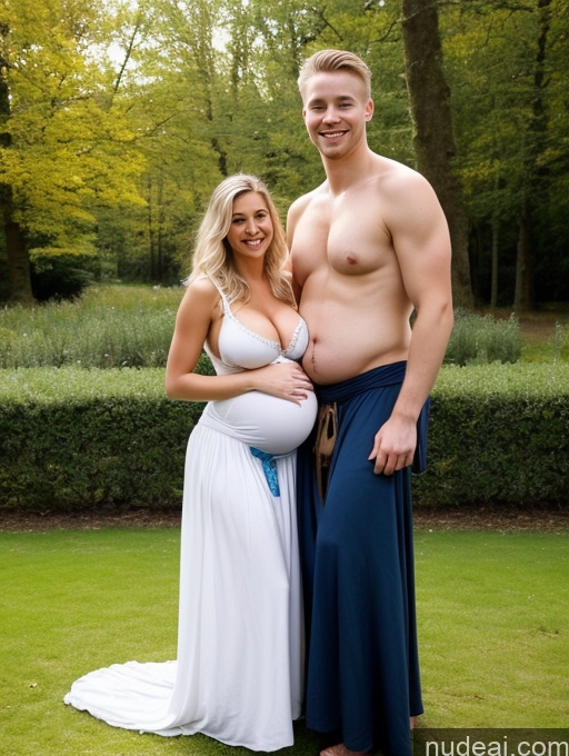 ai nude image of pregnant couple posing for a picture in a park pics of Scandinavian Huge Boobs Skinny Perfect Body Sexy Face Dirndl Medieval Cleavage Topless Bright Lighting Detailed Beautiful 20s Happy Traditional Several Orgasm Pregnant Woman + Man