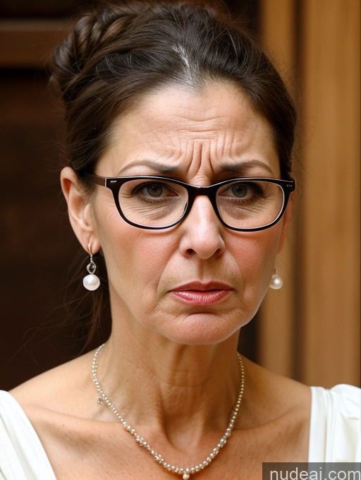 related ai porn images free for Milf Busty Skinny Short Pregnant 50s Shocked Angry Sad Brunette Hair Bun Glasses Jewish Dress Medieval Traditional Pearl Jewelry Cleavage