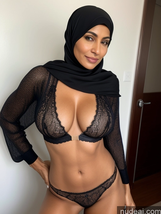 ai nude image of araffe wearing a black hijab and a black bra pics of Niqab Sweater Stylish Stockings Secretary Professor Bra Cleavage Partially Nude Topless Dark Lighting Detailed Milf Perfect Boobs Perfect Body Pubic Hair Dark Skin Beautiful Short Hair Sexy Face 50s Arabic