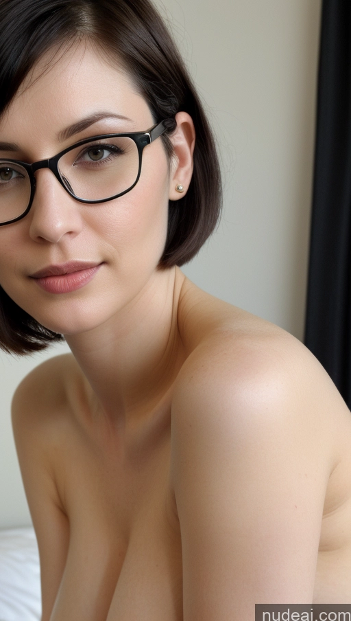 related ai porn images free for One Fairer Skin Short Hair Detailed Glasses Busty Perfect Boobs Woman Black Hair Close-up View Beautiful Indian 30s