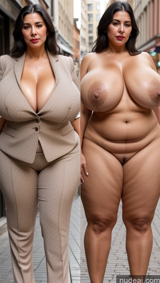 ai nude image of two women in business attire walking down a street with huge breasts pics of Milf Busty Huge Boobs Beautiful Lipstick Big Ass Skinny Abs Thick Big Hips Long Legs Pubic Hair Black Hair Long Hair Turkish Suit Panties Onoff Street 70s Pouting Lips Sad Skin Detail (beta) Back View