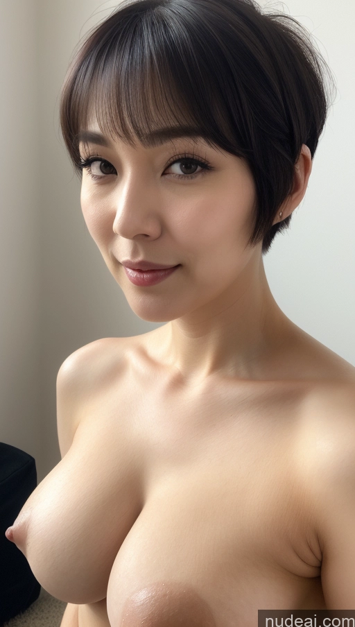 related ai porn images free for Woman One Busty Perfect Boobs Beautiful Fairer Skin 30s Black Hair Short Hair Korean Close-up View Simple Detailed