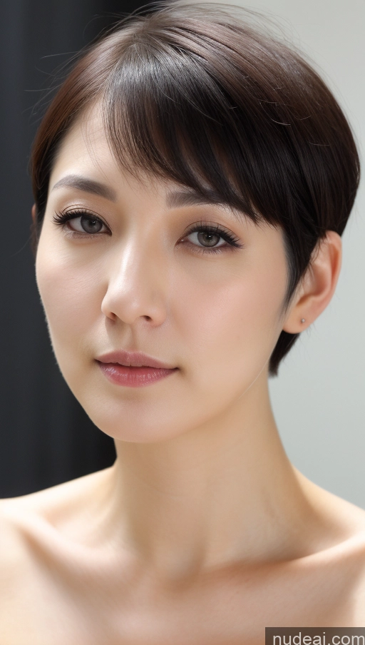 ai nude image of arafed asian woman with short hair and a very short face pics of Woman One Beautiful Fairer Skin 30s Black Hair Short Hair Korean Close-up View Simple Detailed Perfect Boobs