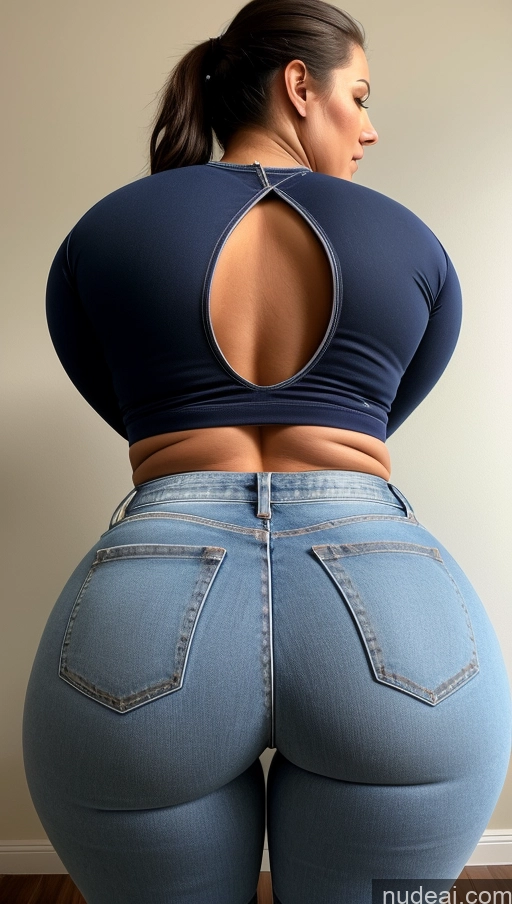 ai nude image of araffe butt - bari woman in blue jeans showing off her butt pics of Athlete Perfect Boobs Big Hips Big Ass Jeans