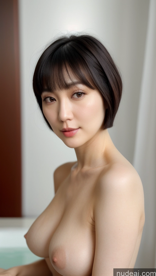 related ai porn images free for Woman One Beautiful Fairer Skin 30s Black Hair Short Hair Korean Close-up View Simple Detailed Perfect Boobs Thick