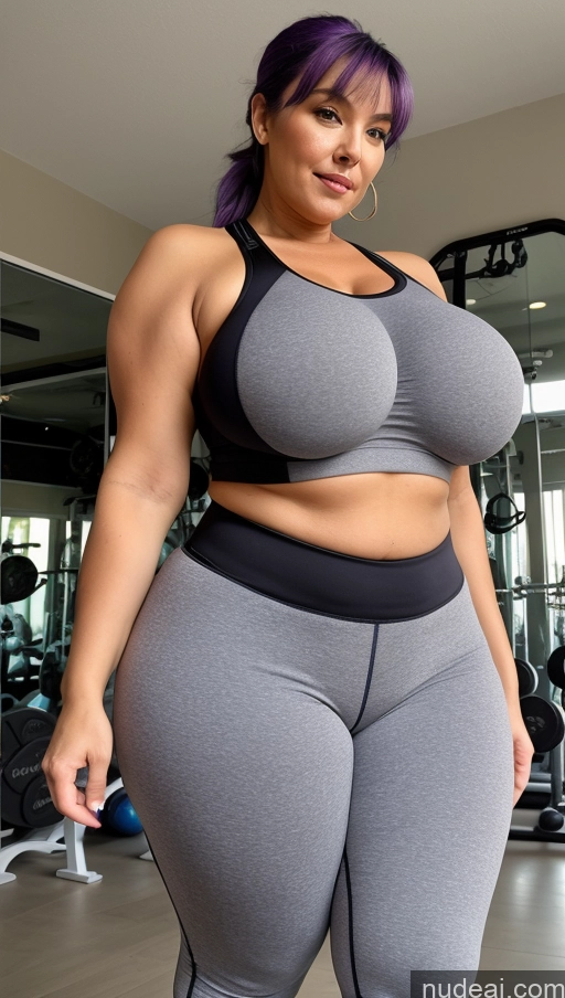 related ai porn images free for Milf One Huge Boobs Big Ass Big Hips Chubby 60s White Skin Detail (beta) Gym Front View Sports Bra Detailed Seductive Purple Hair Yoga Pants Bangs