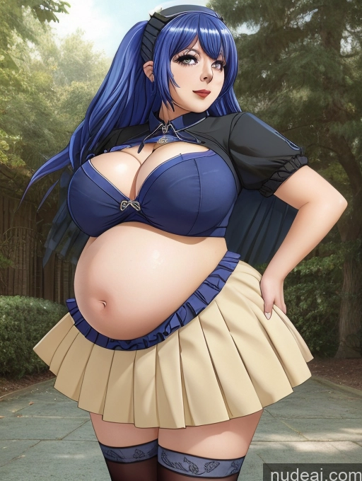 related ai porn images free for Thick Big Ass Pregnant School Uniform, Cleavage Cutout, Clothing Cutout, Pleated Skirt, Thighhighs Huge Boobs Goth Gals V2 Belly Inflation, Cuminflation, Overeating Blue Hair