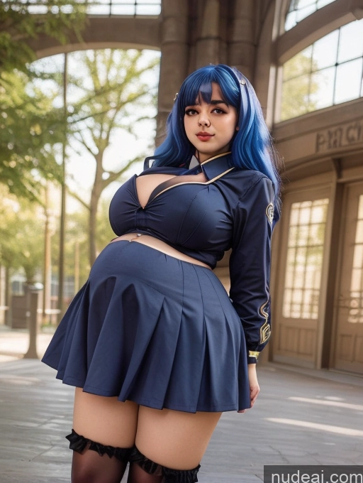 related ai porn images free for Thick Big Ass Pregnant School Uniform, Cleavage Cutout, Clothing Cutout, Pleated Skirt, Thighhighs Huge Boobs Goth Gals V2 Belly Inflation, Cuminflation, Overeating Blue Hair Latina