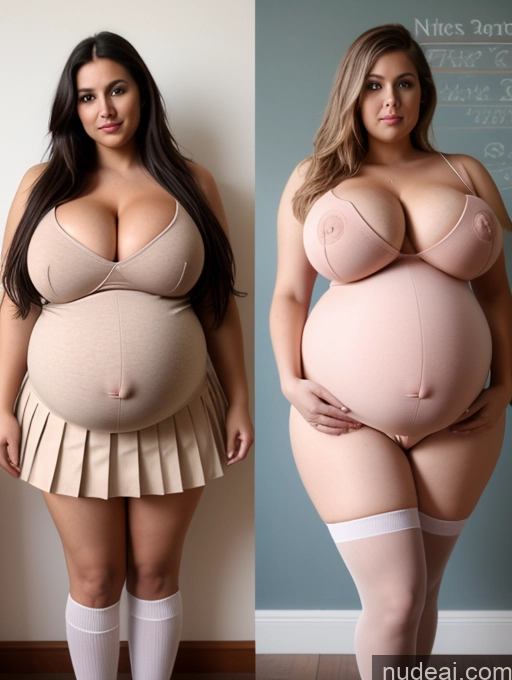 related ai porn images free for Model Two Huge Boobs Fat Pregnant School Uniform, Cleavage Cutout, Clothing Cutout, Pleated Skirt, Thighhighs