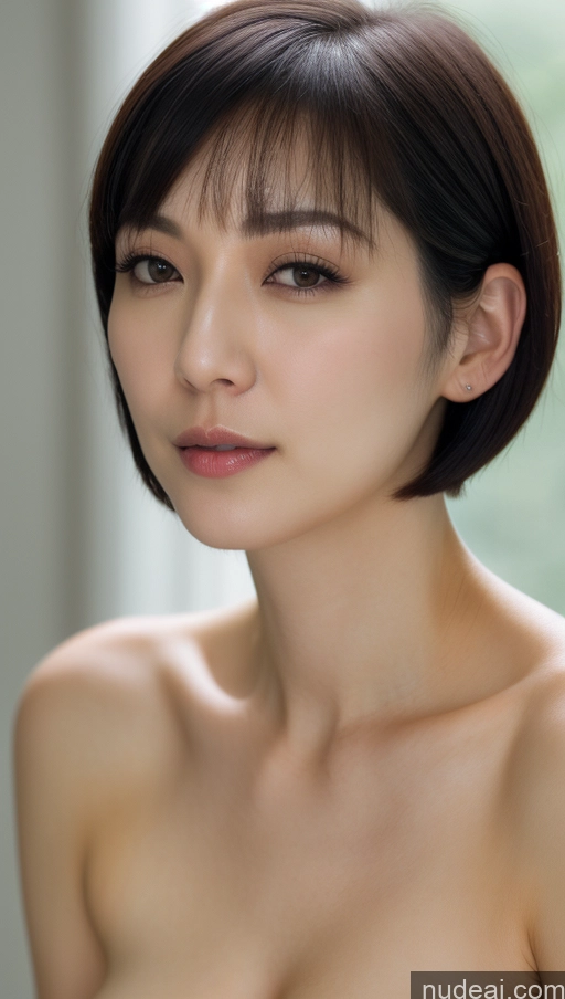 related ai porn images free for Woman One Beautiful Fairer Skin 30s Black Hair Close-up View Detailed Simple Short Hair Korean Perfect Boobs