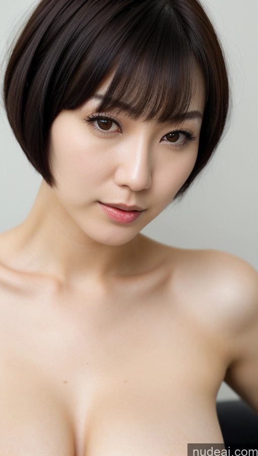 related ai porn images free for Woman One Beautiful Fairer Skin 30s Close-up View Detailed Simple Short Hair Perfect Boobs Korean Black Hair