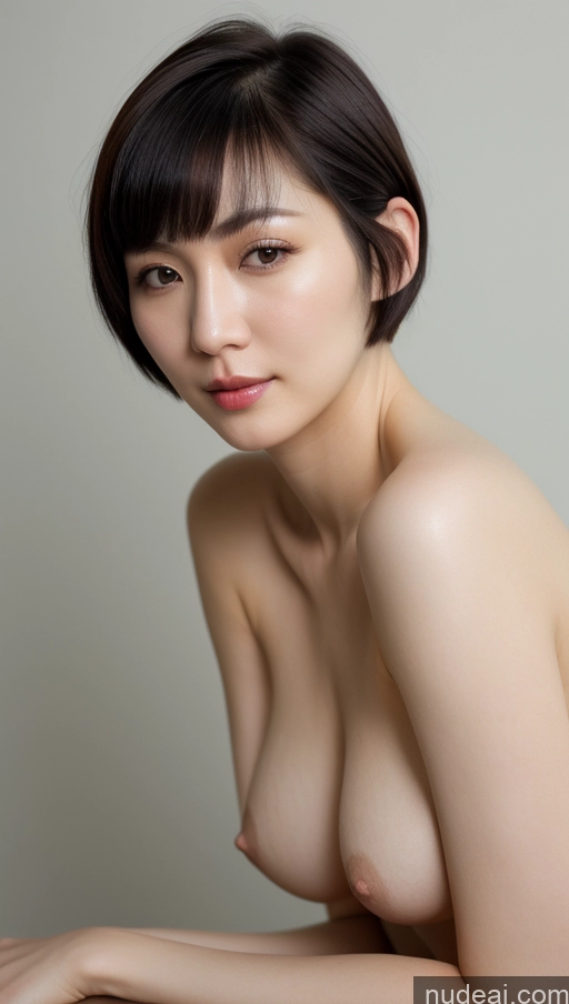 related ai porn images free for Woman One Beautiful Fairer Skin 30s Close-up View Detailed Simple Short Hair Perfect Boobs Korean Black Hair