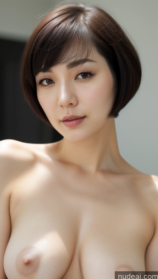 related ai porn images free for Woman One Beautiful Fairer Skin 30s Close-up View Detailed Simple Short Hair Perfect Boobs Korean Black Hair