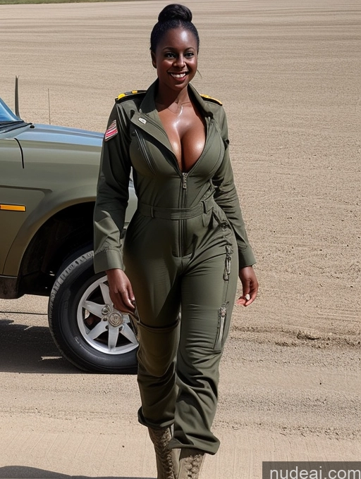 related ai porn images free for Busty Perfect Boobs Beautiful Perfect Body Dark Skin 40s Long Hair Nilotic Soft + Warm Front View Topless Boots Jumpsuit Military Pilot