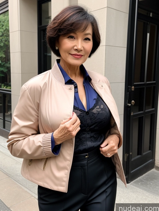 related ai porn images free for Milf Perfect Boobs Perfect Body Beautiful 70s Short Hair Chinese Blouse Bra Jacket Suit Stylish Professor Detailed