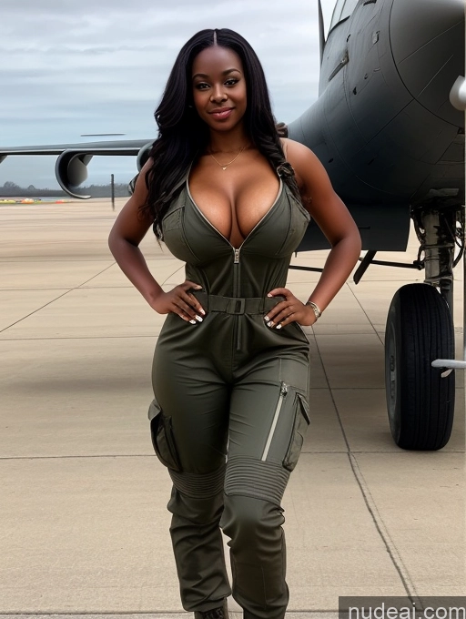 related ai porn images free for Busty Perfect Boobs Beautiful Perfect Body Dark Skin Long Hair Nilotic Soft + Warm Front View Topless Boots Jumpsuit Military Pilot