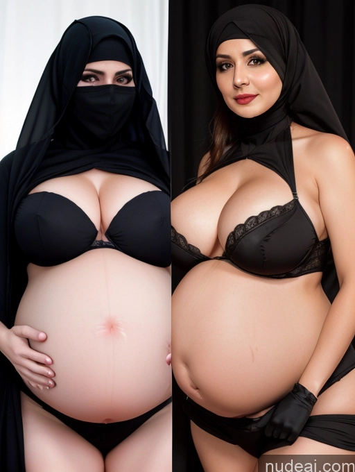 related ai porn images free for Niqab Pregnant Huge Boobs Vampire Belly Inflation, Cuminflation, Overeating