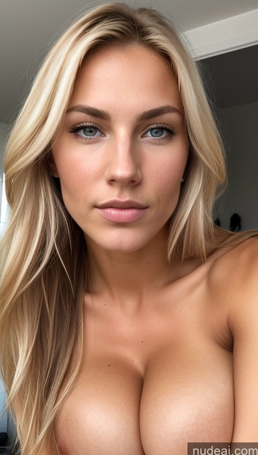 ai nude image of a close up of a woman with a very big breast pics of Athlete Huge Boobs Beautiful Perfect Boobs Muscular Abs Tall Perfect Body Pubic Hair Tanned Skin Oiled Body 18 Sexy Face Seductive Serious Blonde Bangs Scandinavian Blowjob